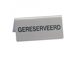 BORDJE GERESERVEERD