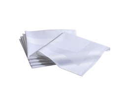 SERVET WIT MET SATIJNBAND SET5 STUKS