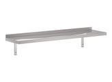 Muurrek inox 1800x300 mm met 2 losse muursteunen