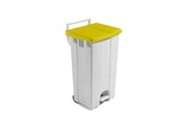 POUBELLE A PEDALE SUR ROUES 90L / JAUNE