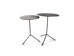 BIJZETTAFEL IVY ZWART GERIBBELD SET 2