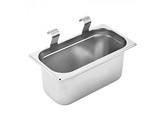 BESTEKCONTAINER INOX GN 1/3 H 15CM 2 HAKEN
