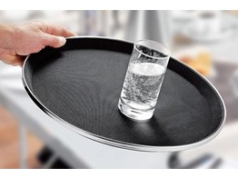DIENBLAD ANTI SLIP MET RAND INOX DIA 41CM