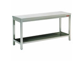 WERKTAFEL INOX MET ONDERBLAD 2000 X 700