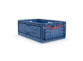 BOX PLIANT 600X400XH230MM PERFO BLEU