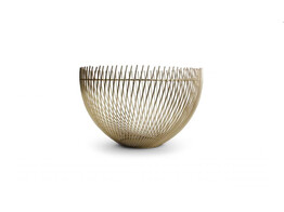 TWISTED IRIS GOLD PANIER EN FIL DE FER 30XH18CM