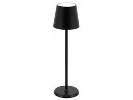 FELINE LAMPE DE TABLE NOIR DIA 11XH 38.5CM RECHARGEABLE