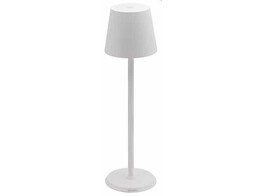 FELINE LAMPE DE TABLE BLANC DIA 11X H 38.5CM RECHARGEABLE