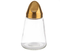 SNACKDISPENSER GLASS / GOLD H15.5XDIA8.5CM