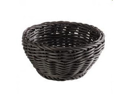 BROODMANDJE ROND DIA 20XH8CM BLACK POLYPROP