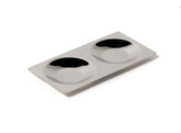 PLATEAU INOX 18X9CM 2 VAKJES