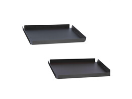 BULL M TRAY SQUARE 28X26XH2.8CM BLACK/BROWN