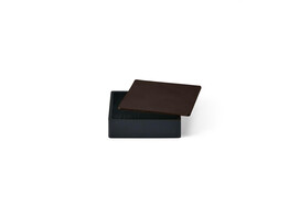 OAK SQUARE WOOD BOX/LID BLACK/BULL BLACK