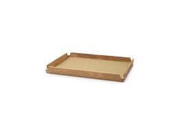 NUPO AIRY TEAK TRAY SQUARE KHAKI/ TEAK 28.6X36.6XH3.5CM