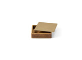 OAK SQUARE WOOD BOX/LID NATURE / NUPO KHAKI