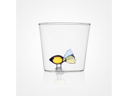 ANIMAL FARM COLOURED FISH TUMBLER 8.5XH8CM 35CL
