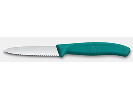 COUTEAU OFFICE 8CM VERT FONCE CRANTE
