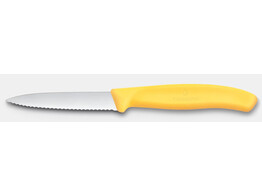 COUTEAU OFFICE 8CM JAUNE CRANTE