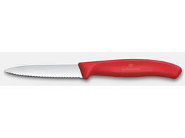COUTEAU OFFICE 8CM ROUGE CRANTE
