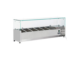 GEKOELDE OPZETSTRUCTUUR 6 X GN1/4 - 150MM  MET GLASOPBOUW