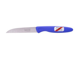 HERDERMESJE INOX / HANDVAT PLASTIEK BLAUW