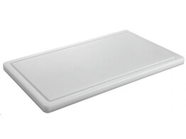 PLANCHE A DECOUPER AVEC RAINURE BLANC 40X25X2CM