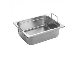 GASTRONORME 1/2 INOX 10CM AVEC POIGNEES ENCASTREES