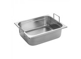 GASTRONORME 1/2 INOX 10CM AVEC POIGNEES ENCASTREES
