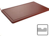 PLANCHE A DECOUPER AVEC RAINURE BRUN 60X35X2CM