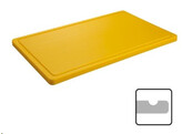 PLANCHE A DECOUPER AVEC RAINURE JAUNE 60X35X2CM